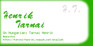 henrik tarnai business card